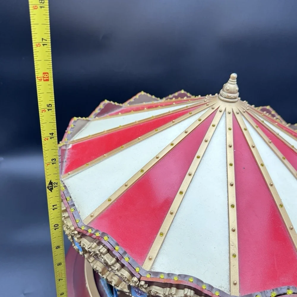 VTG Mr Christmas Royal Marquee Carousel Animated Lighted Musical Please READ